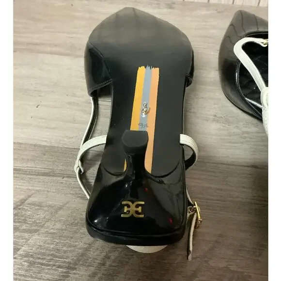 Sam Edelman Women’s Toni Pointed Toe Kitten Heel Pumps Leather Size 9.5 - Picture 6 of 11